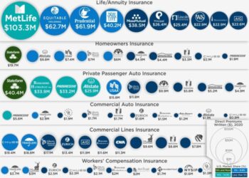 Ranking Insurance Companies by Direct Premiums Written in 2020